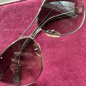 Tory Burch sunglasses with monogram lenses